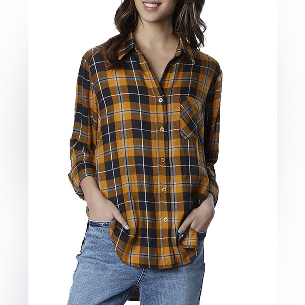Billy T Urban Plaid Roll Tab Shirt